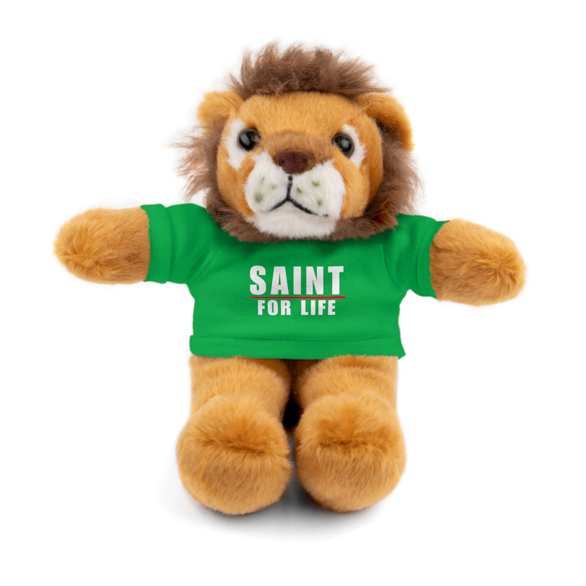 Saint For Life White Logo Baby Lion Stuffed Animal (8 Colors)