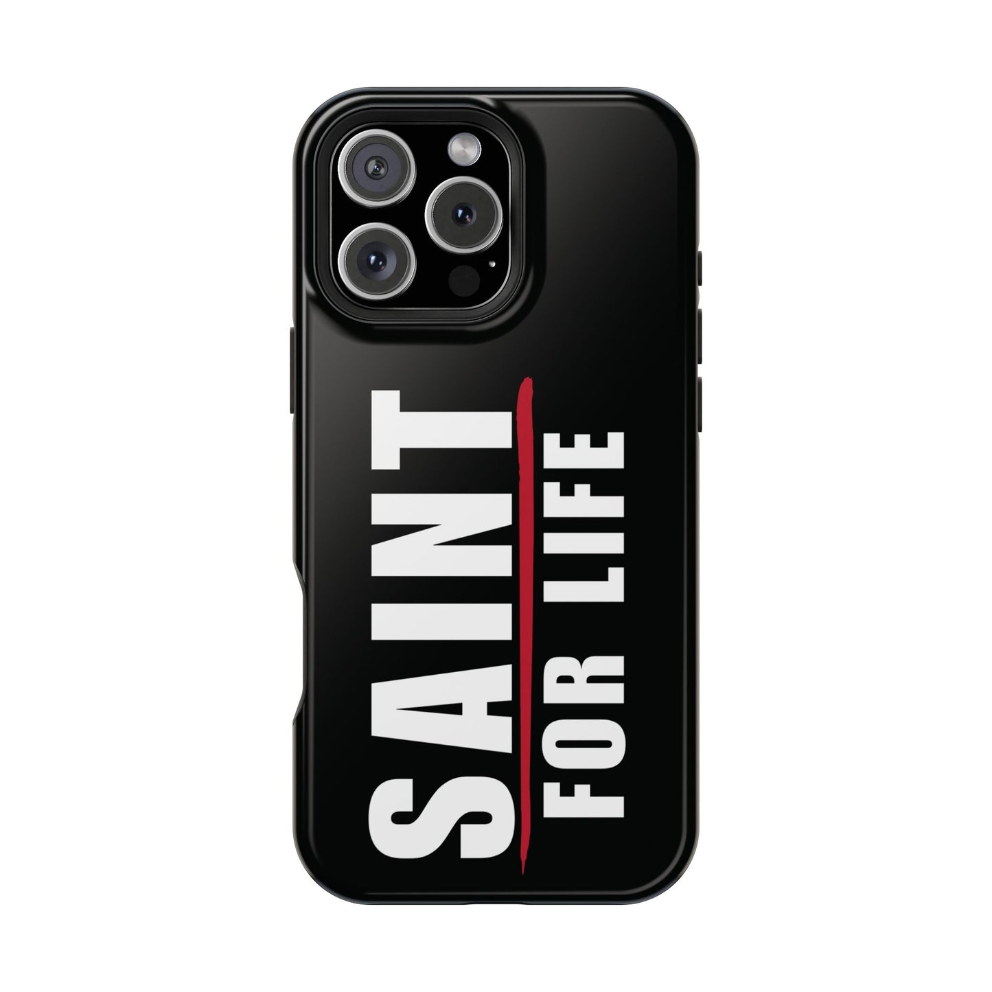 Saint For Life White Logo Black Phone Case