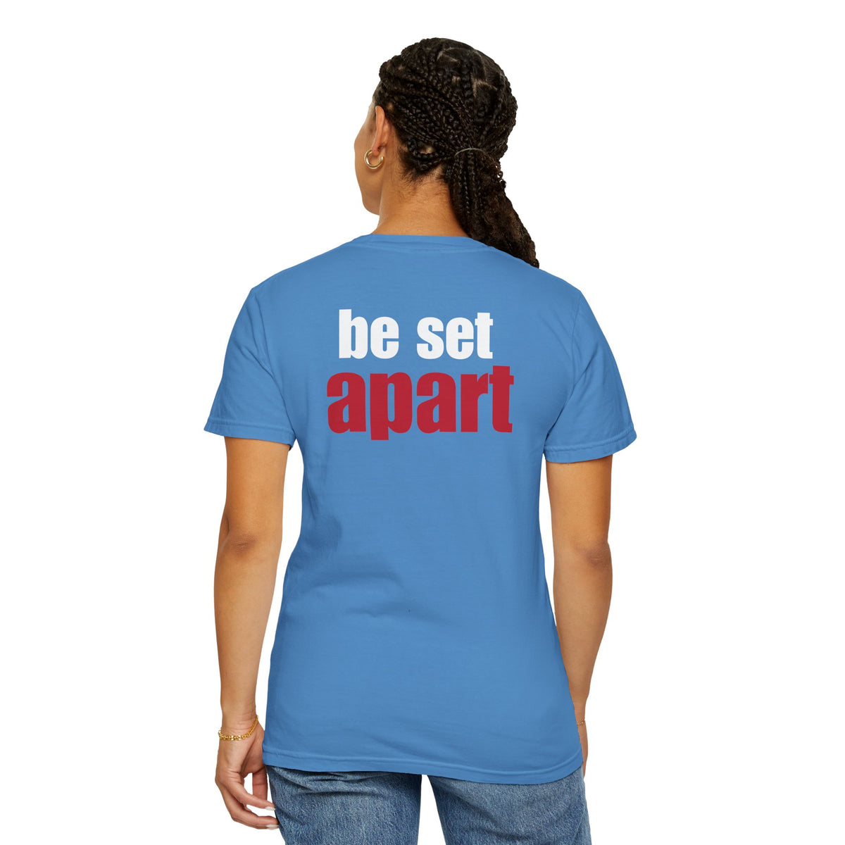 Be Set Apart White Logo Back Lived-In T-Shirt (5 Colors)