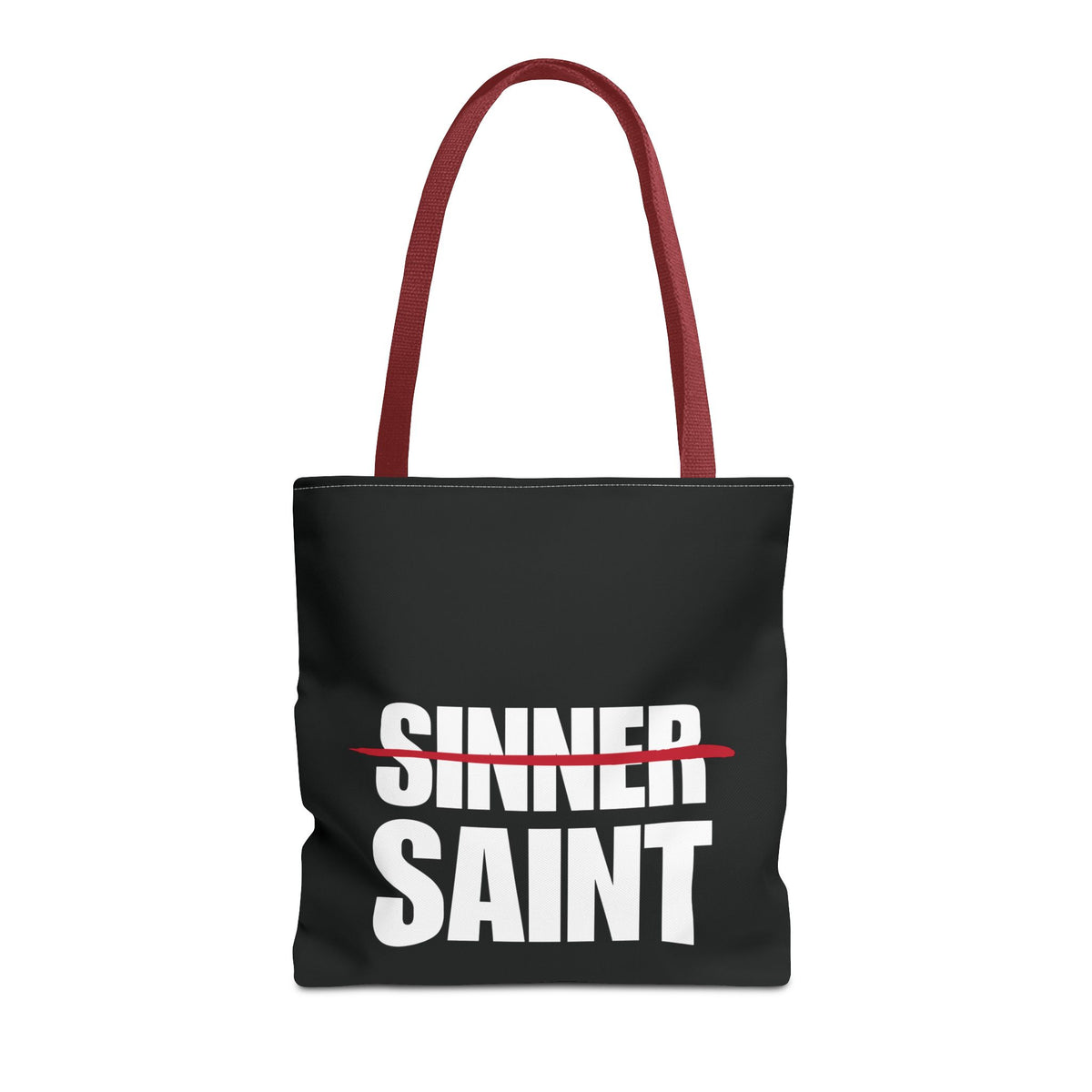 Sinner To Saint White Logo Black Tote (3 Sizes)