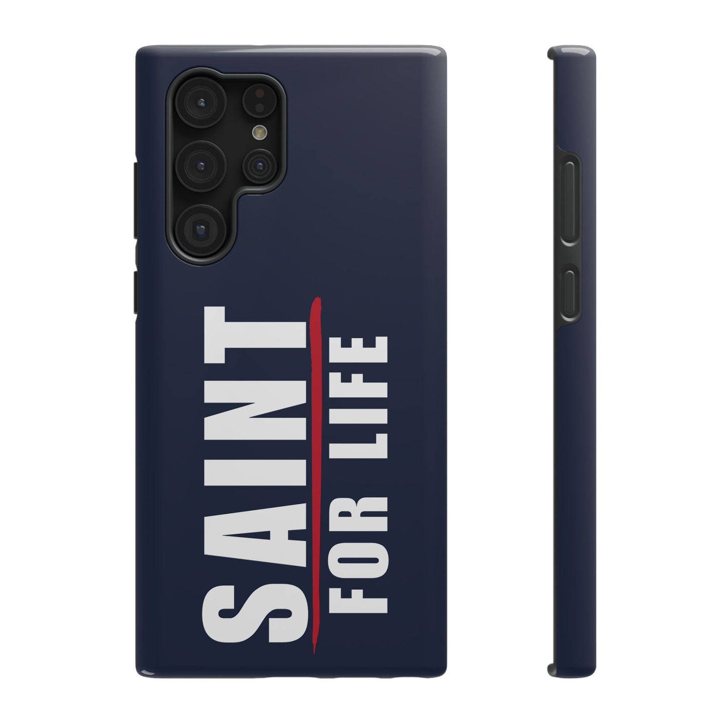 Saint For Life White Logo Navy Phone Case