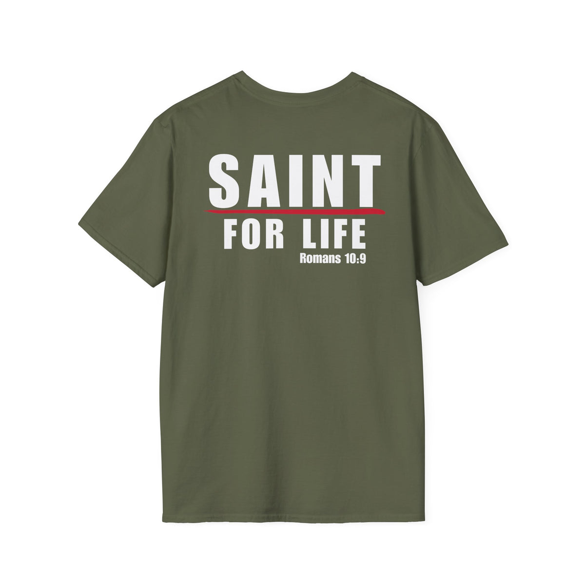 Saint For Life White Logo Back Classic T-Shirt (3 Colors)