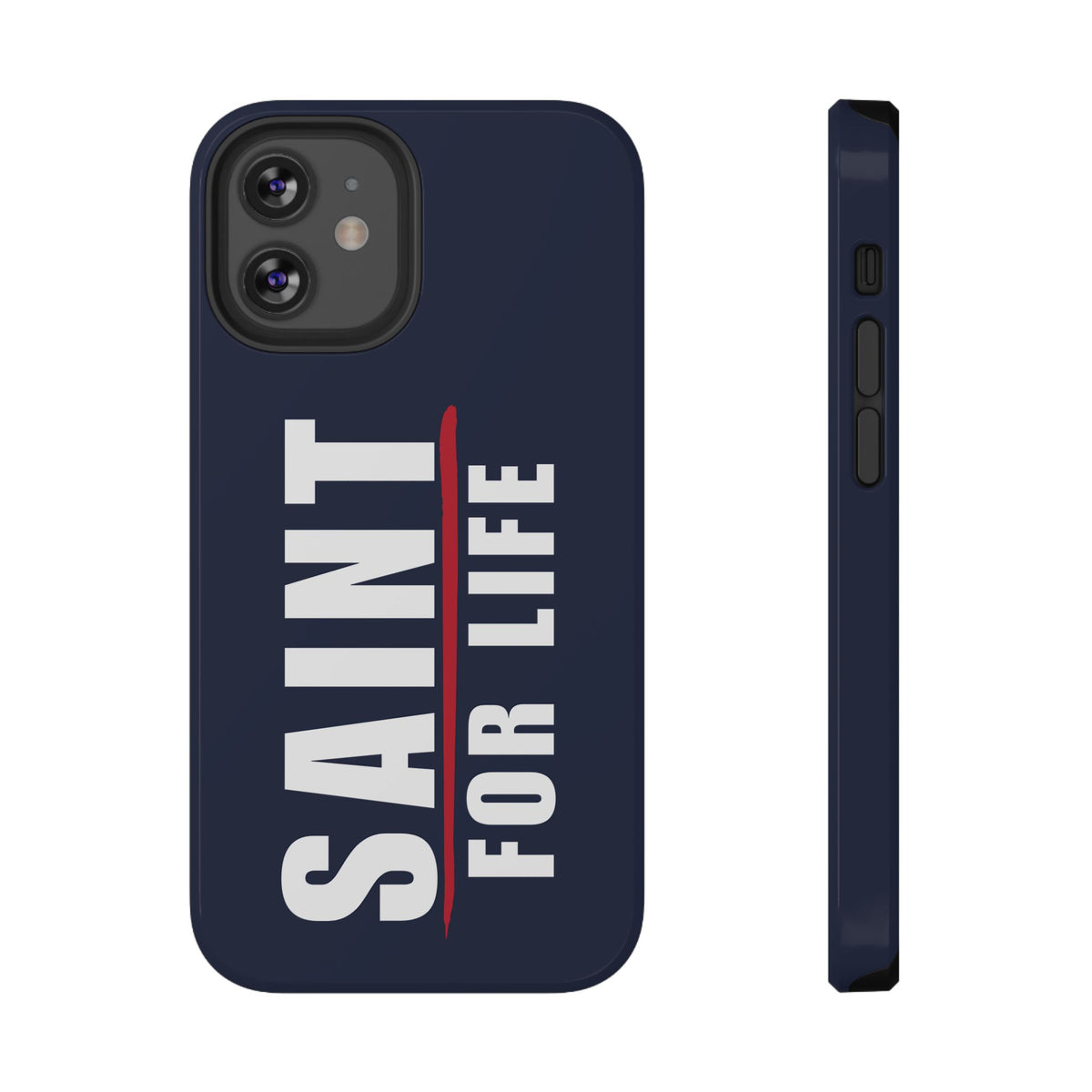 Saint For Life White Logo Navy Phone Case