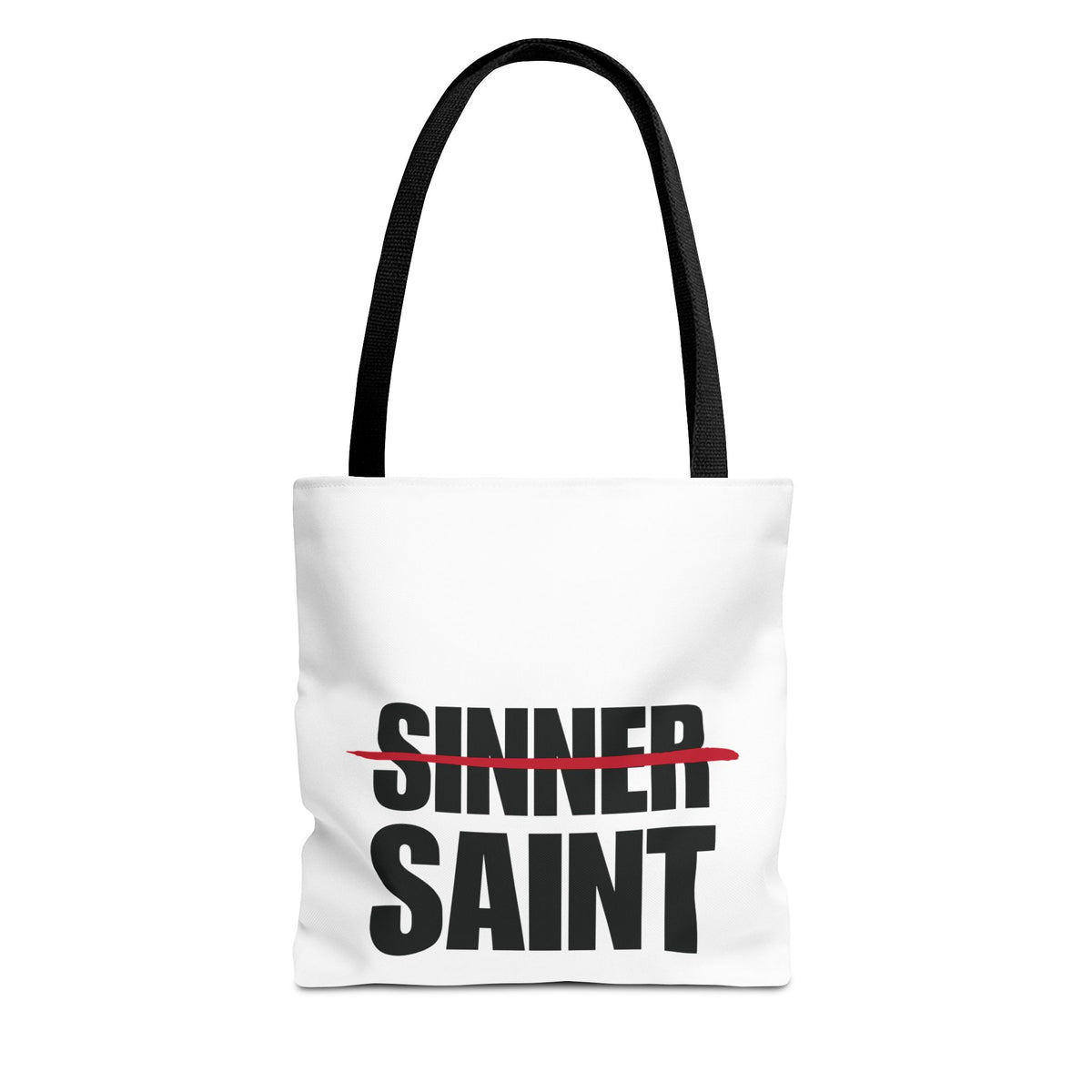Sinner To Saint White Tote (3 Sizes)
