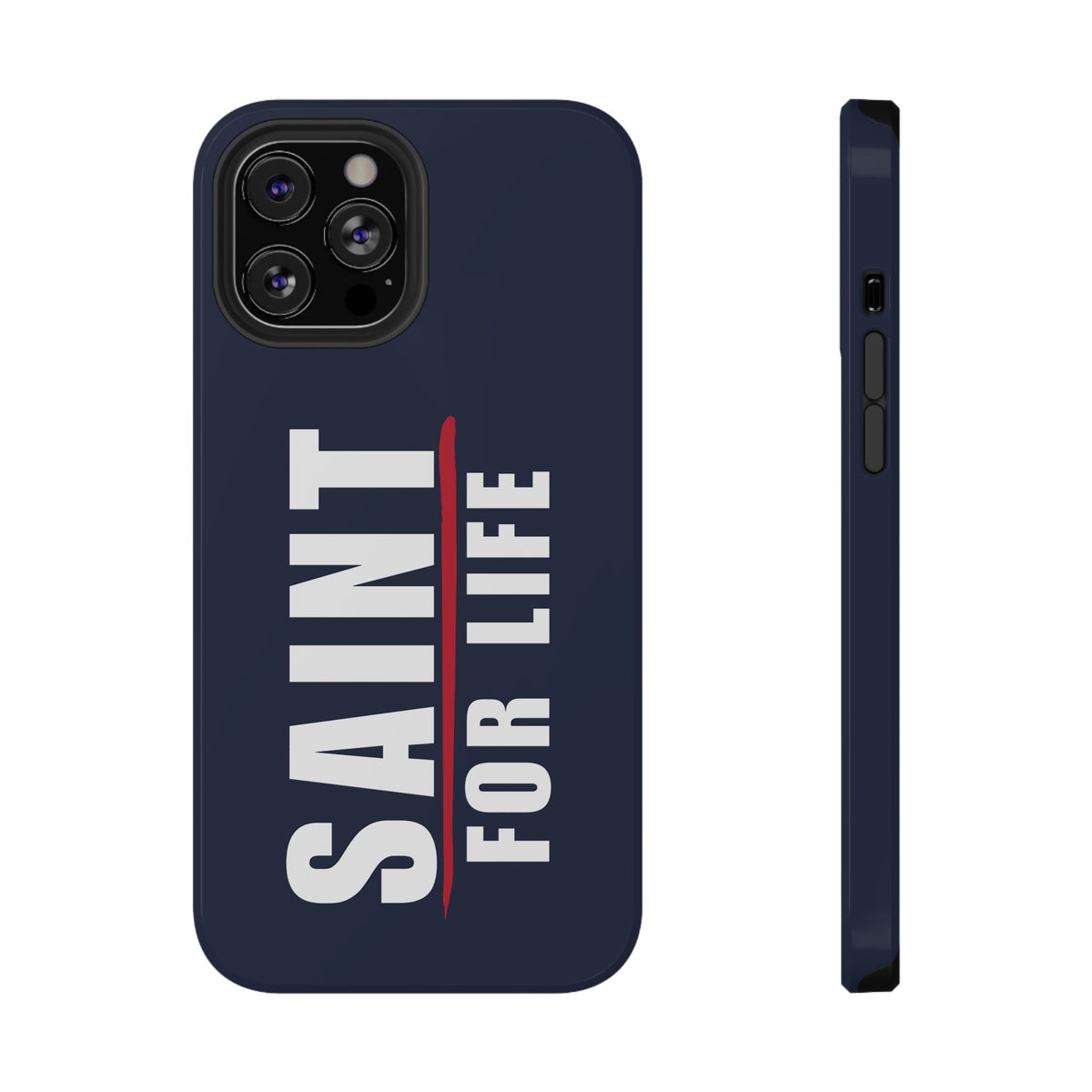 Saint For Life White Logo Navy Phone Case