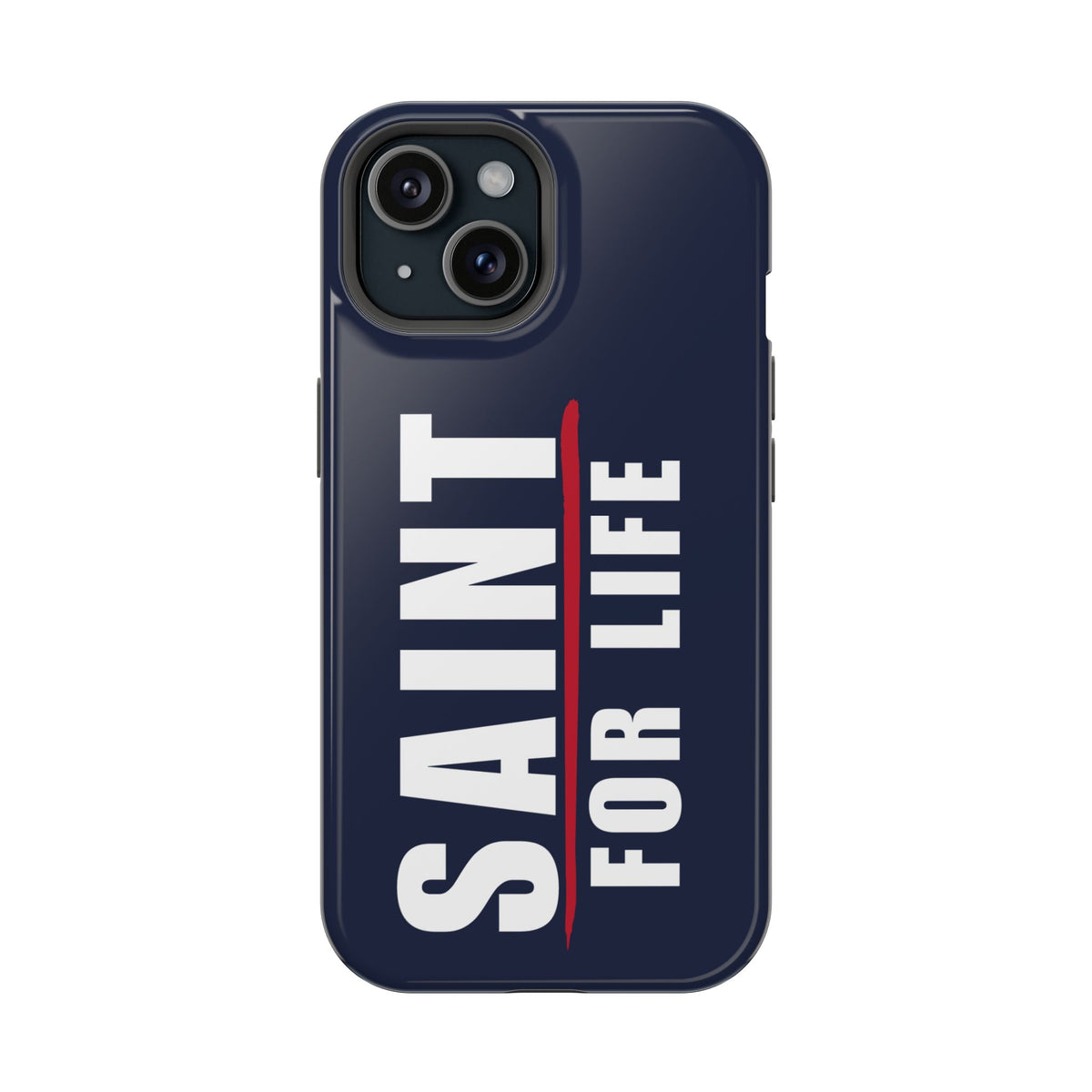 Saint For Life White Logo Navy Phone Case