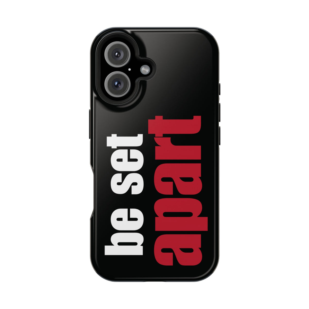 Be Set Apart White Logo Black Phone Case