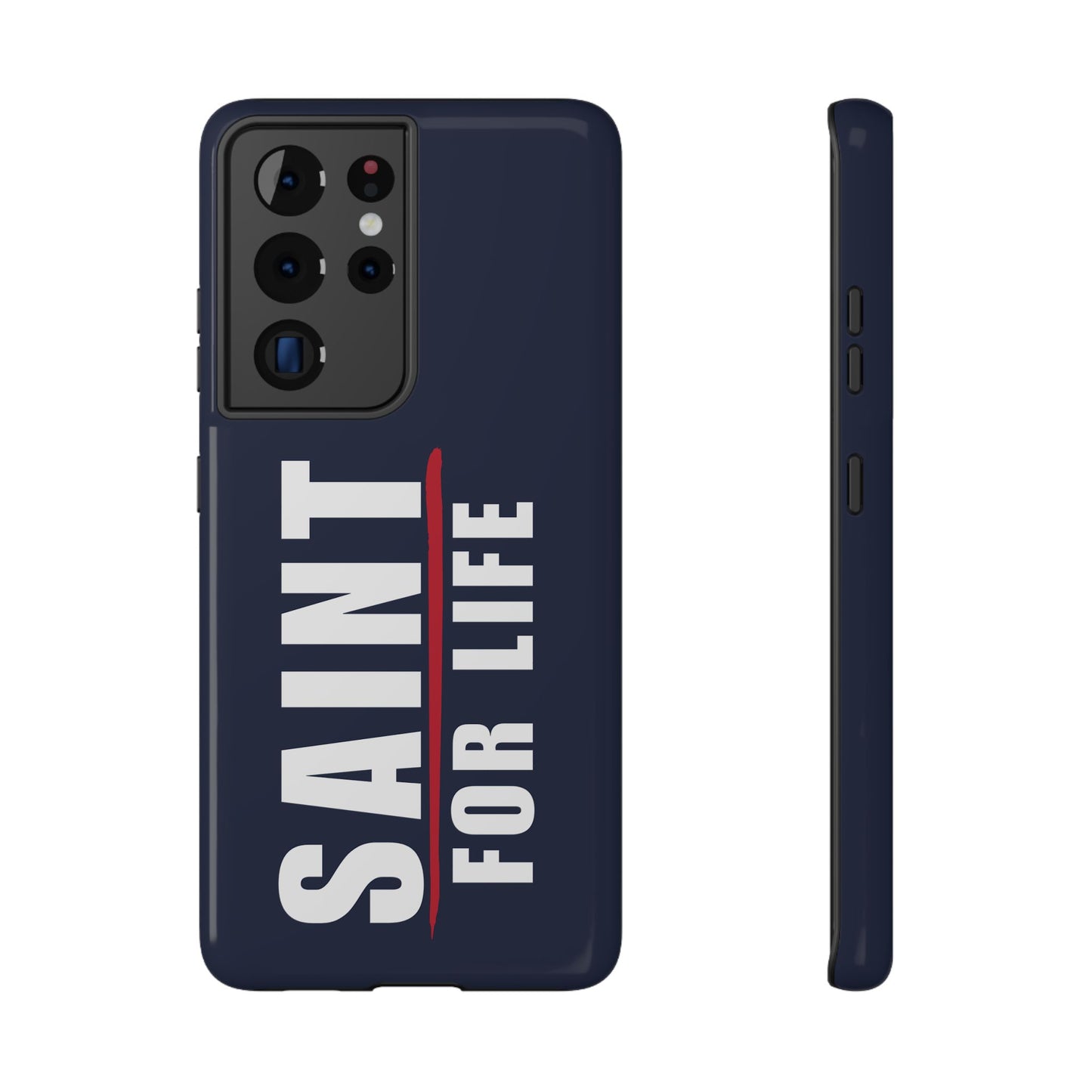 Saint For Life White Logo Navy Phone Case