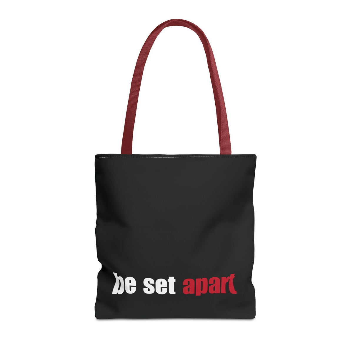 Be Set Apart White Logo Black Tote (3 Sizes)