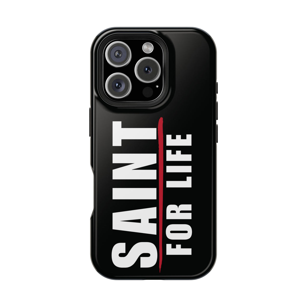 Saint For Life White Logo Black Phone Case