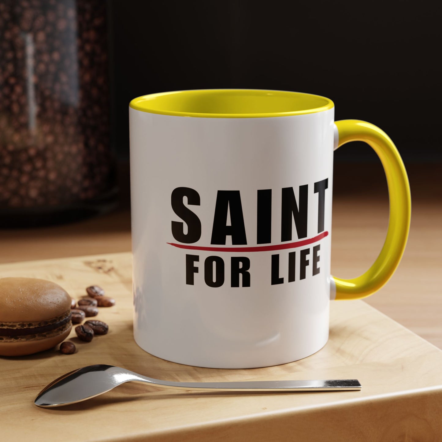 Saint For Life Accent Mug (2 Sizes)(8 Colors)