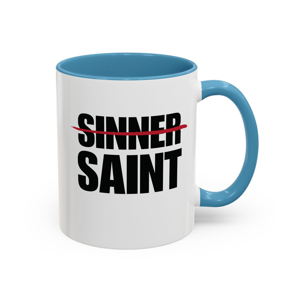 Sinner To Saint Combo Accent Mug (2 Sizes)(8 Colors)