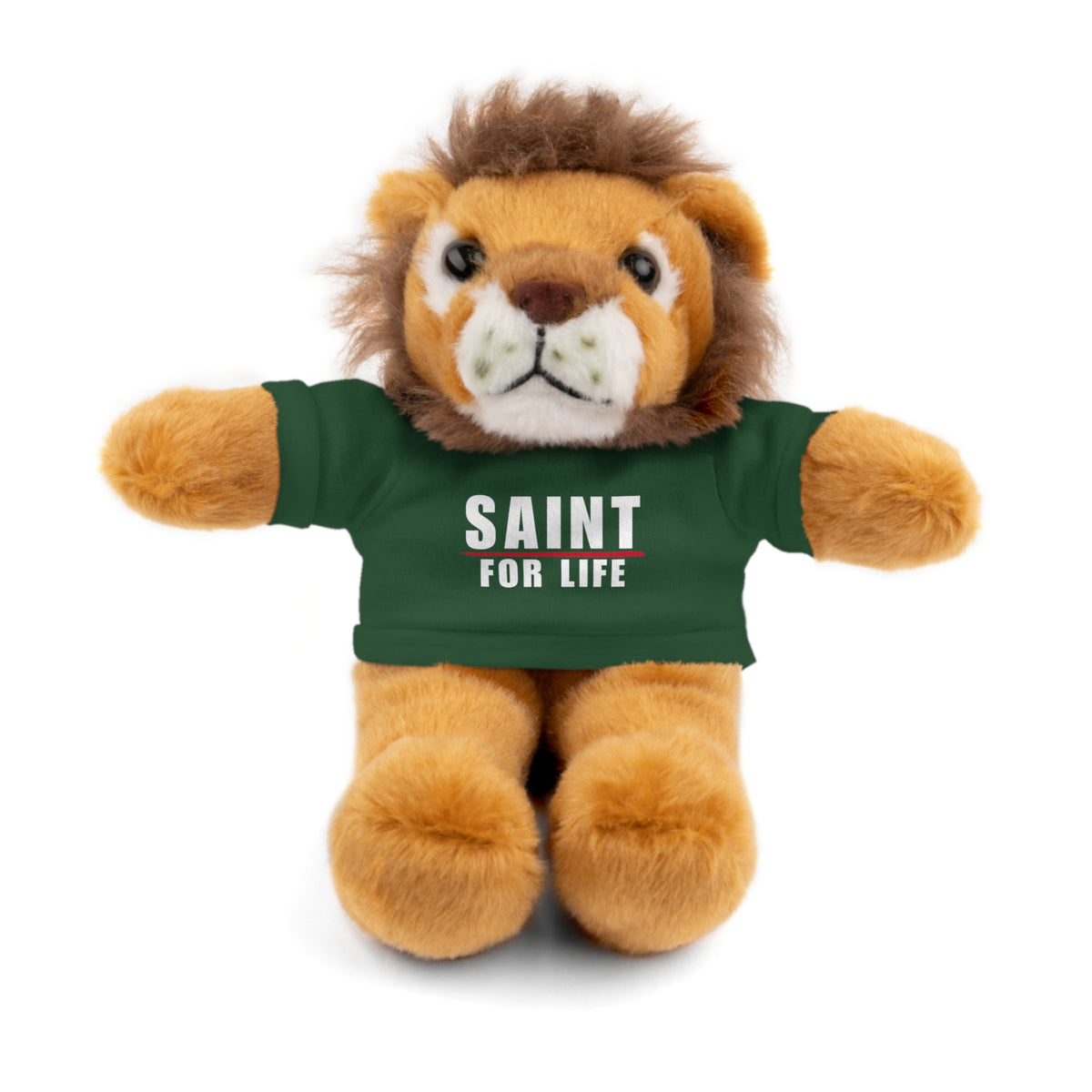 Saint For Life White Logo Baby Lion Stuffed Animal (8 Colors)