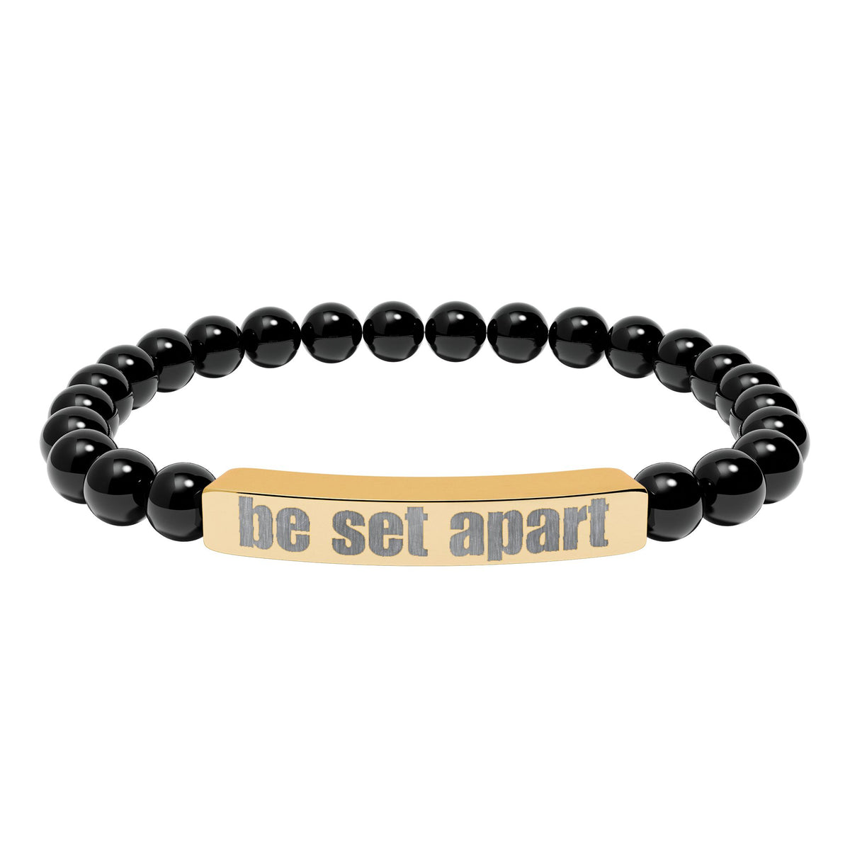 Be Set Apart Engraved Stone Bracelet (7 Stone Colors)