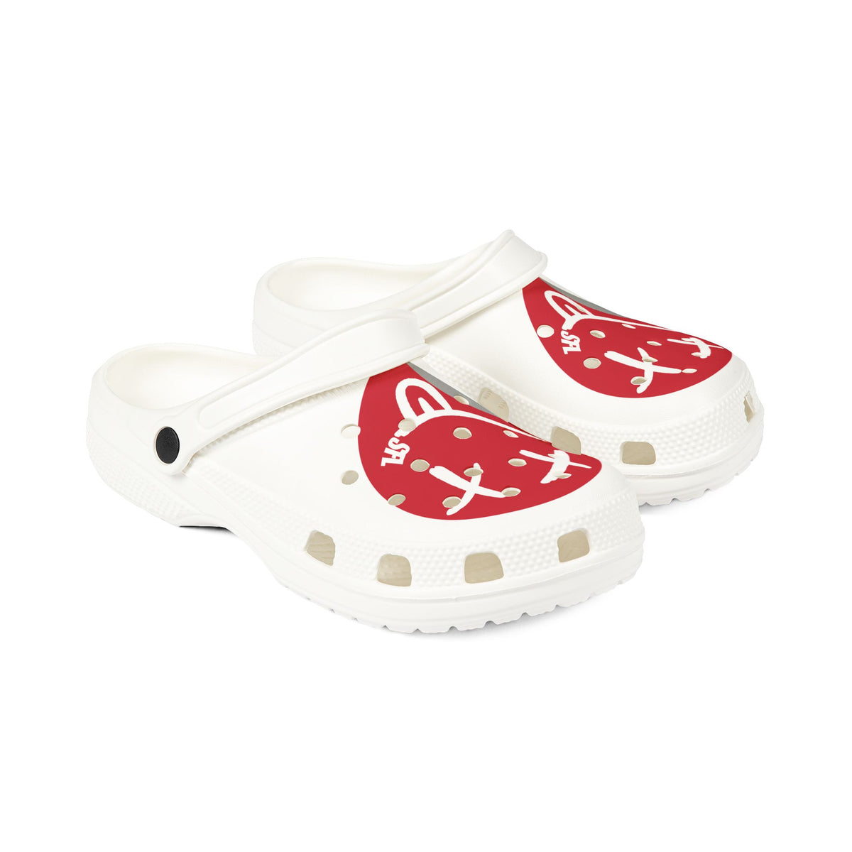 Limited Edition! Smile Red Unisex White Clogs