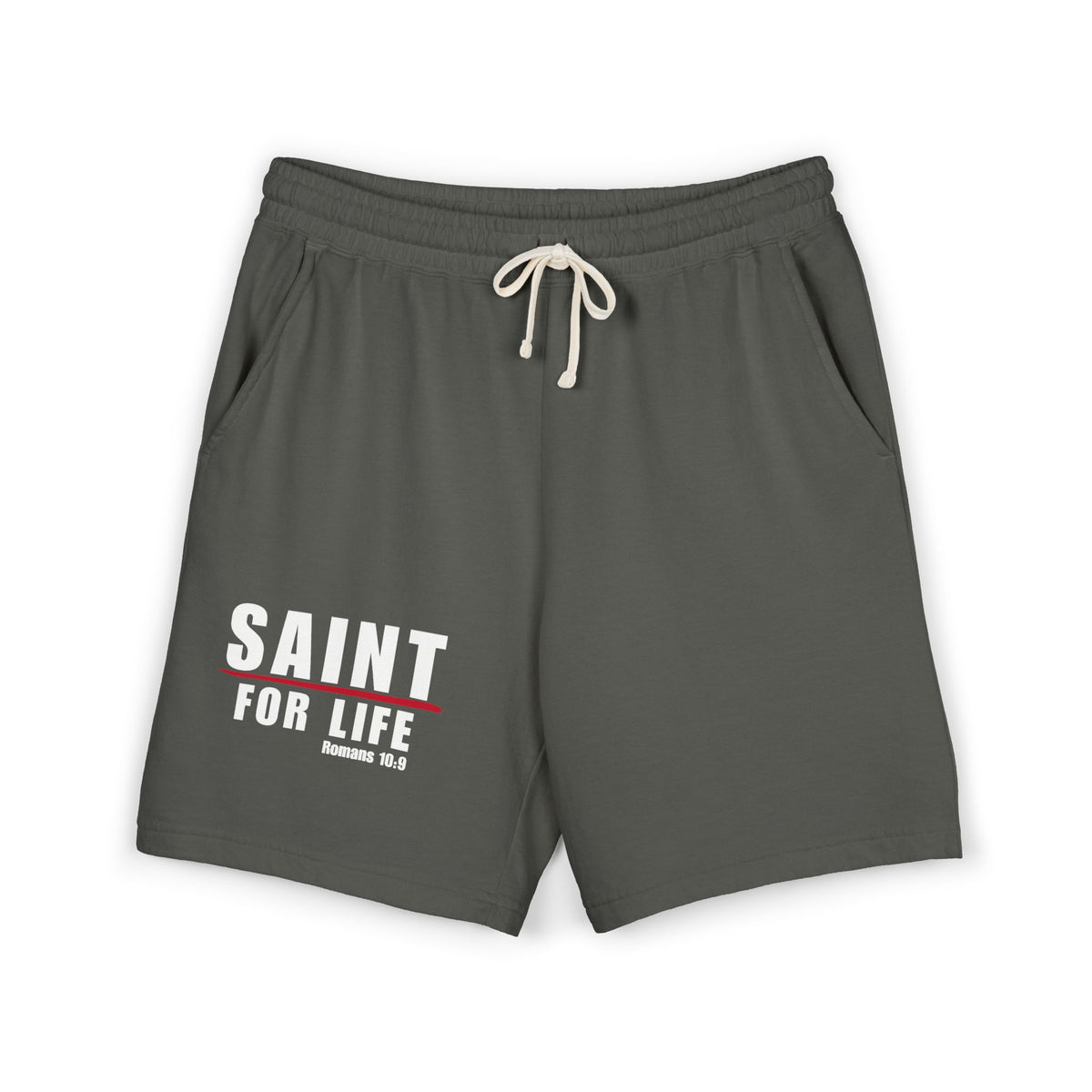 Saint For Life White Logo Unisex Sweat Shorts (3 Colors)