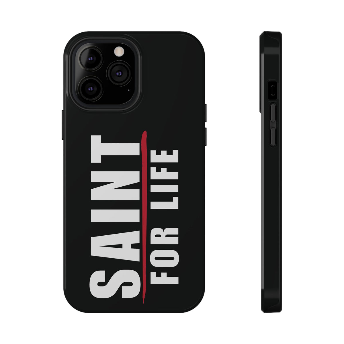 Saint For Life White Logo Black Phone Case
