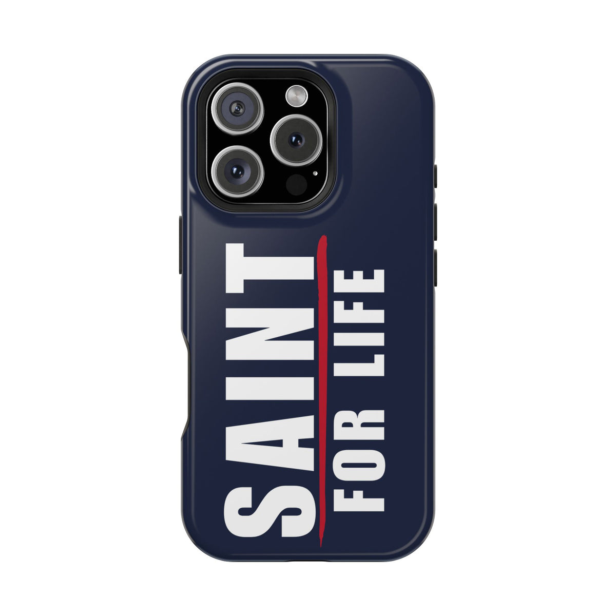 Saint For Life White Logo Navy Phone Case