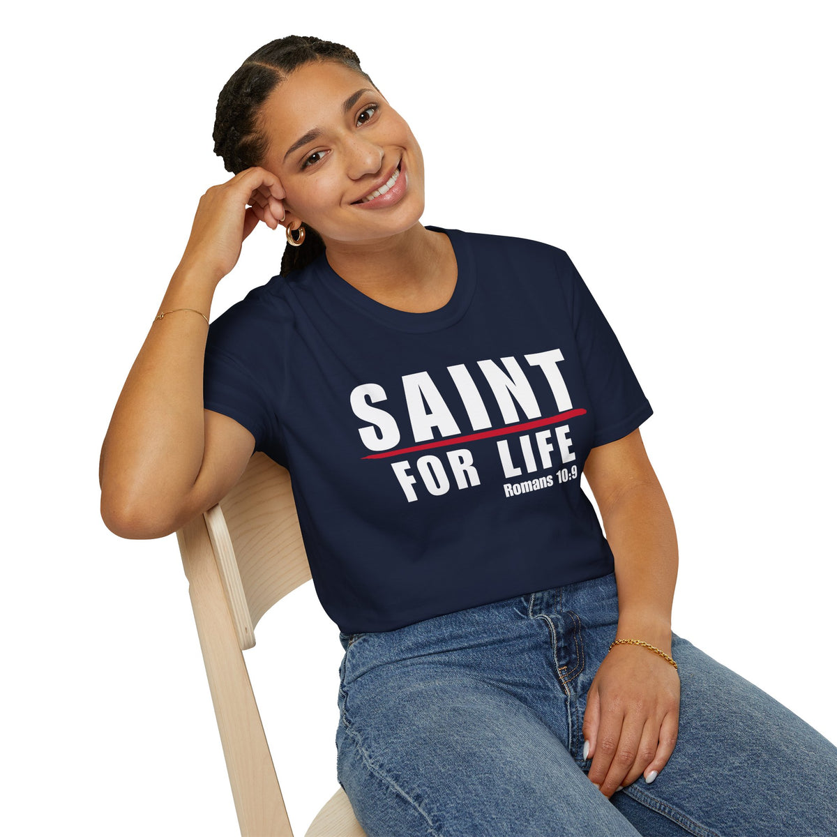 Saint For Life White Logo Classic T-Shirt (3 Colors)