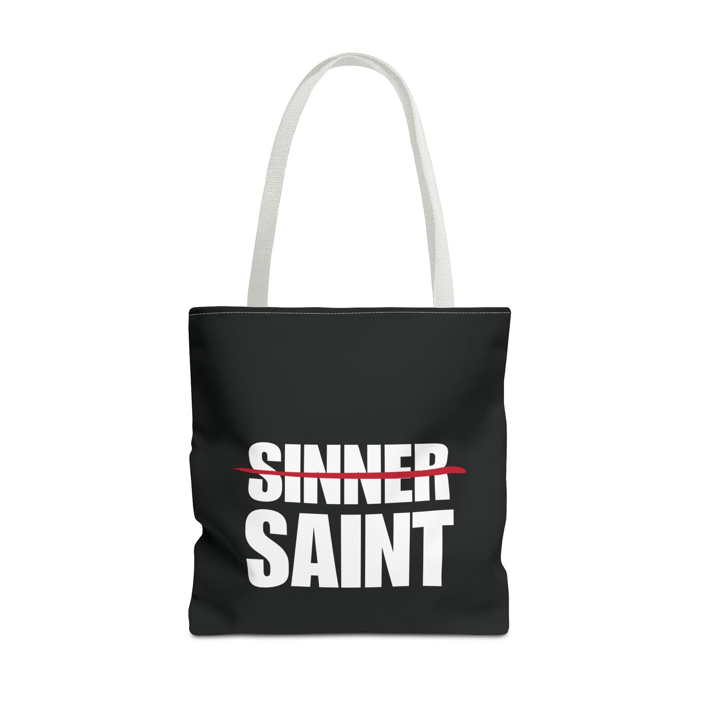 Sinner To Saint White Logo Black Tote (3 Sizes)