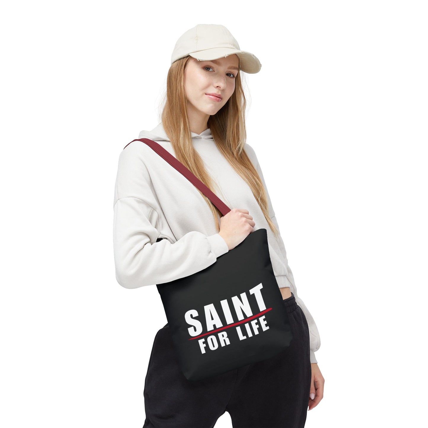 Sinner To Saint White Logo Black Tote (3 Sizes)