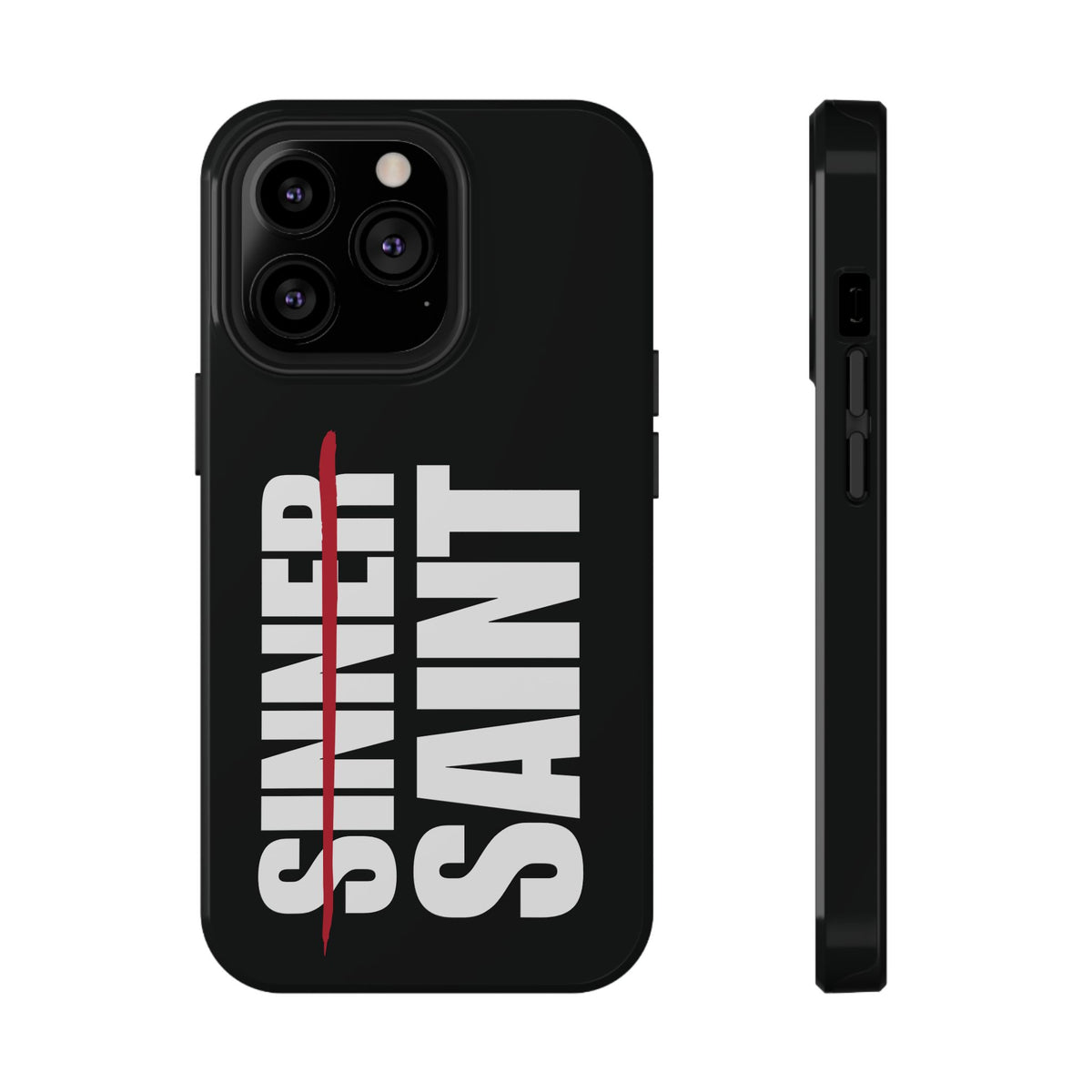 Sinner To Saint White Logo Black Phone Case