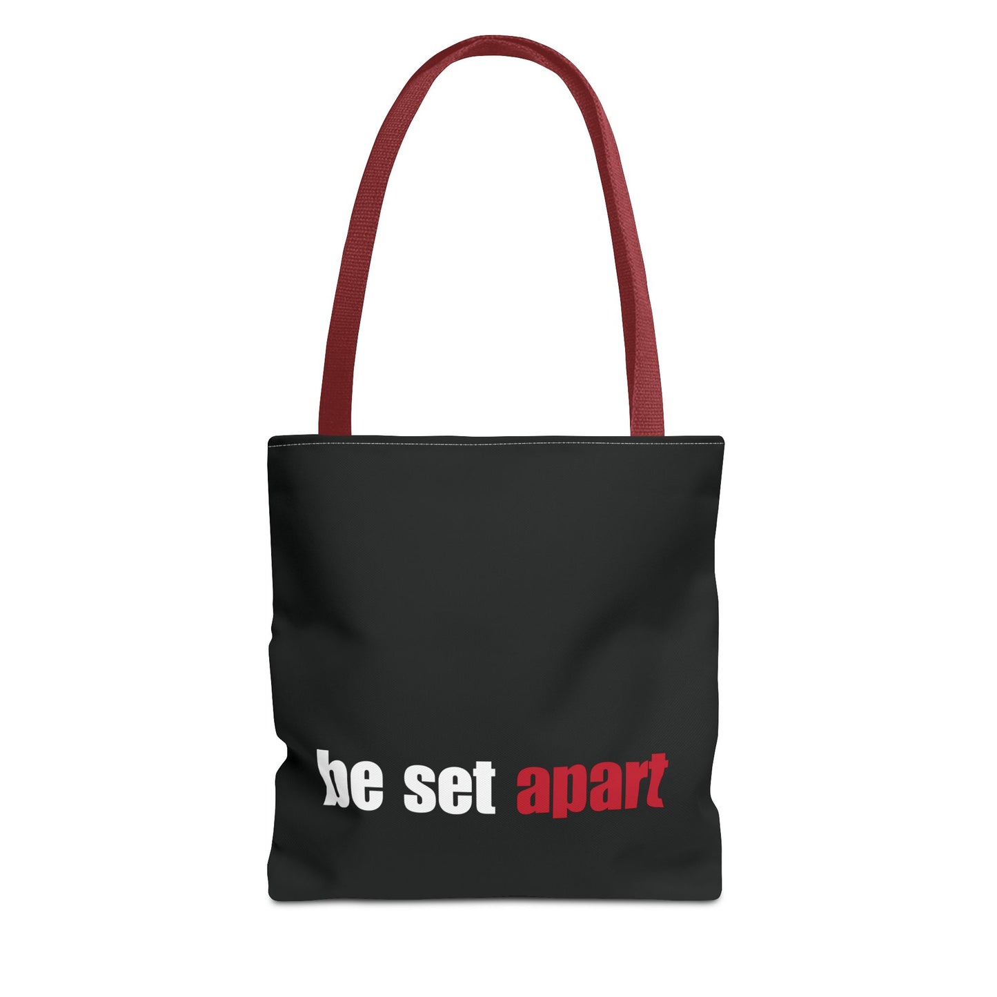 Be Set Apart White Logo Black Tote (3 Sizes)