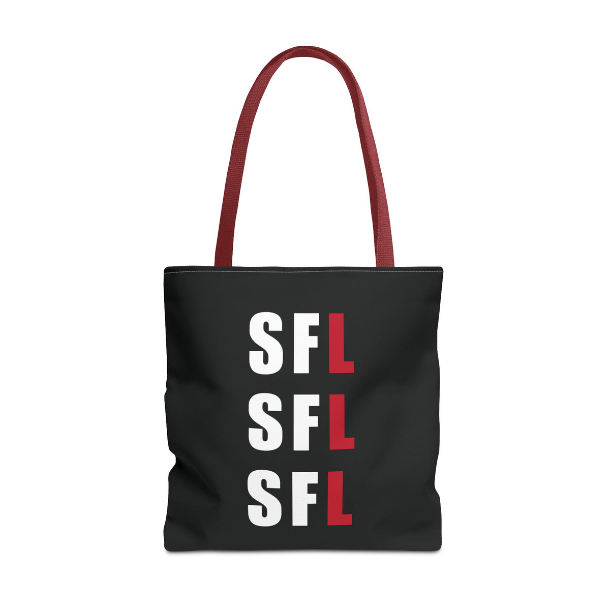 SFL Repeat White Logo Black Tote (3 Sizes)